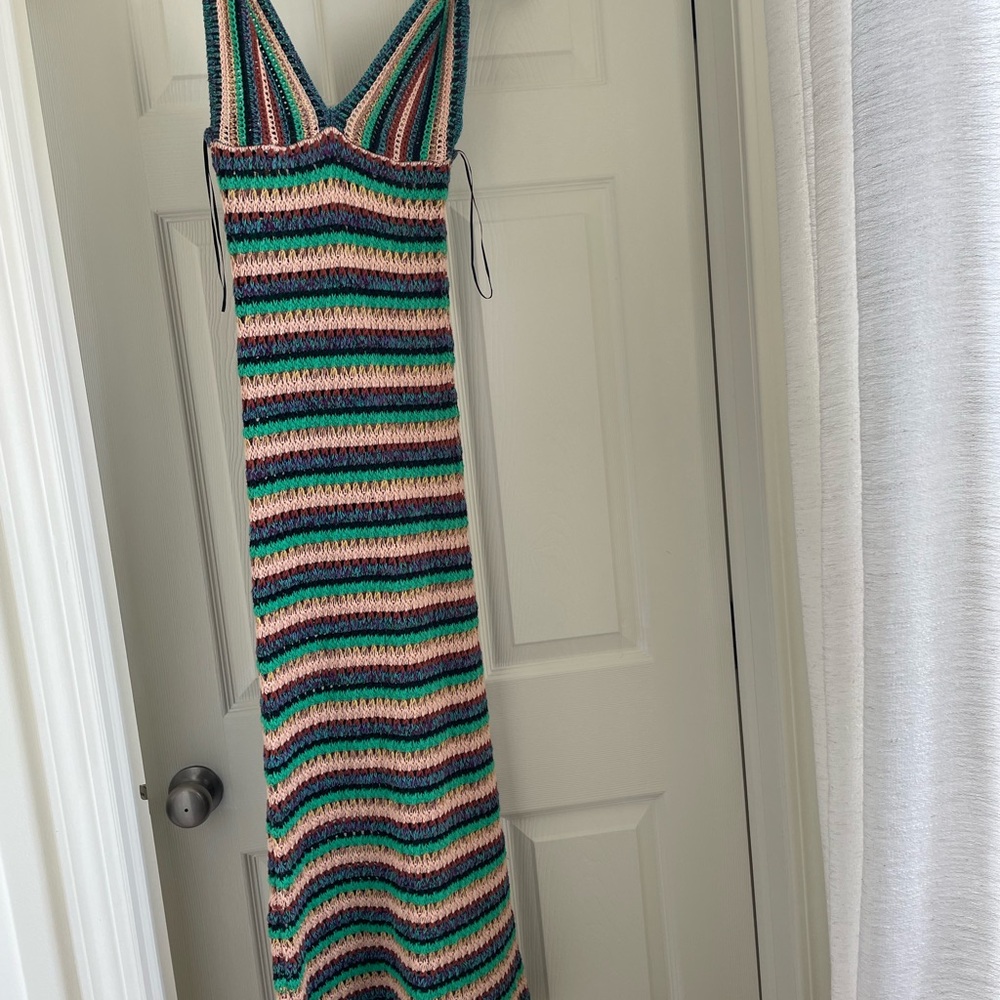 Striped Multicolor Knit Dress